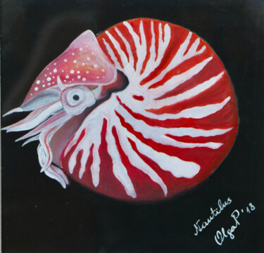 Рисунок под названием "Nautilus: the animal" - Olga Petrova, Подлинное произведение искусства, Пастель