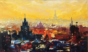 Картина под названием "Moscow" - Olga Pavlovets, Подлинное произведение искусства, Масло