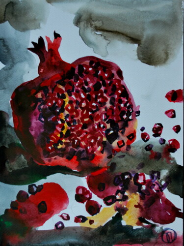 Pittura intitolato "Dipinto con acquere…" da Olga Polichtchouk, Opera d'arte originale, Acquarello