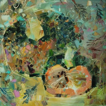 Pittura intitolato "autunno zucca" da Olga Polichtchouk, Opera d'arte originale, Olio