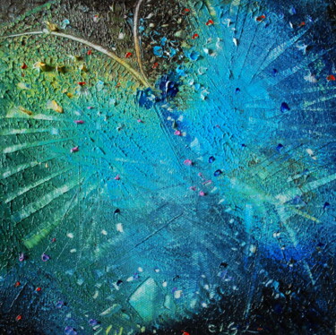 Pittura intitolato "farfalla natalizia" da Olga Polichtchouk, Opera d'arte originale