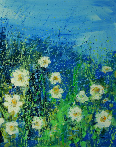 Peinture intitulée "narcissi" par Olga Polichtchouk, Œuvre d'art originale, Acrylique