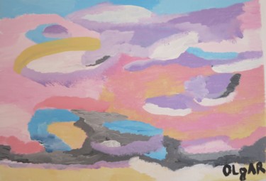 Painting titled "Ciel allongé" by Olgar, Original Artwork