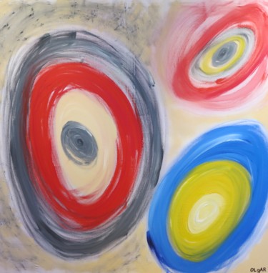 Painting titled "Premier cercle" by Olgar, Original Artwork