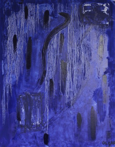 Malerei mit dem Titel "Bleue Venise" von Olgar, Original-Kunstwerk