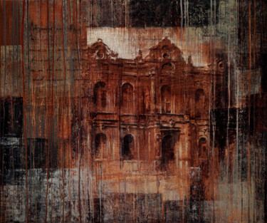 Pittura intitolato "House with ghosts" da Olga Shagina, Opera d'arte originale, Olio