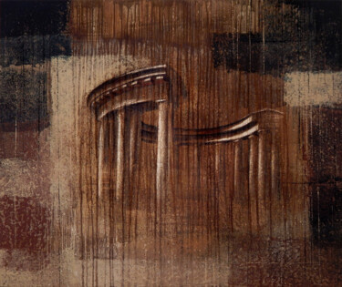 Картина под названием "Colonnade" - Olga Shagina, Подлинное произведение искусства, Масло