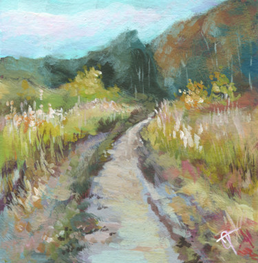 Картина под названием "Meadow trail - 3" - Olga Tarakanova, Подлинное произведение искусства, Акрил