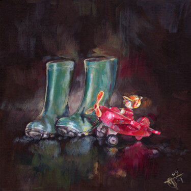 Картина под названием "Still life with chi…" - Olga Tarakanova, Подлинное произведение искусства, Акрил