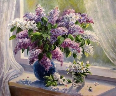Painting titled "Весна" by Olga Vorobyeva, Original Artwork, Oil