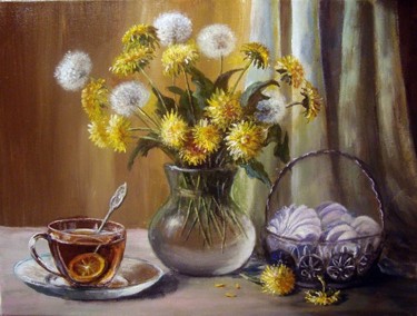 Painting titled "Вечернее настроение" by Olga Vorobyeva, Original Artwork, Oil