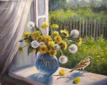 Картина под названием "Время цветения одув…" - Olga Vorobyeva, Подлинное произведение искусства, Масло