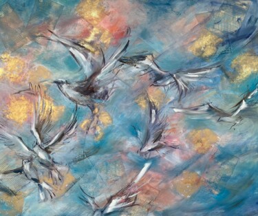 Картина под названием "Free Emotions" - Olha Adamzs, Подлинное произведение искусства, Масло