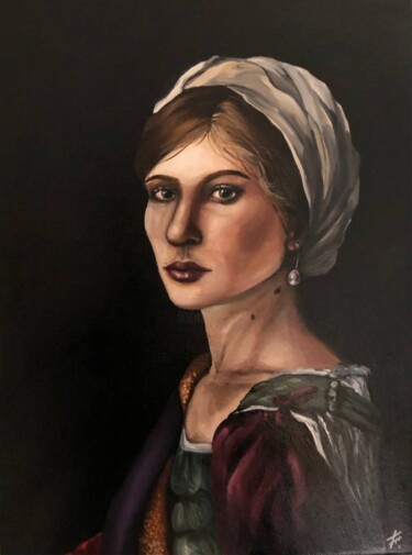 Ζωγραφική με τίτλο "Emma" από Olha Bozhko, Αυθεντικά έργα τέχνης, Λάδι Τοποθετήθηκε στο Ξύλινο πάνελ