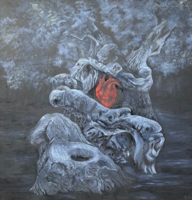 Malarstwo zatytułowany „Mi amor” autorstwa Olha Chumak, Oryginalna praca, Olej Zamontowany na Drewniana rama noszy