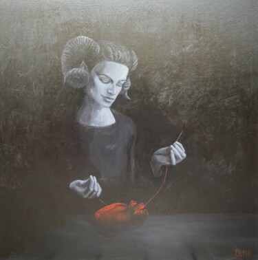 Картина под названием "Reparadora de coraz…" - Olha Chumak, Подлинное произведение искусства, Масло