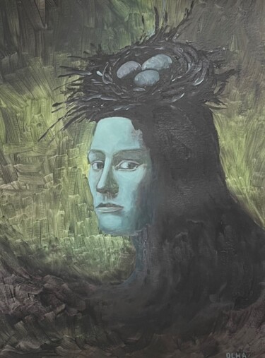 Картина под названием "Dioses de bosque 3" - Olha Chumak, Подлинное произведение искусства, Масло