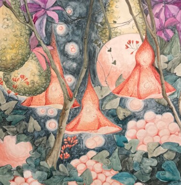 Pintura intitulada "Bisque mágico 7" por Olha Chumak, Obras de arte originais, Aquarela