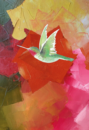 Pintura intitulada "Colorful Energy Of…" por Olha Gitman, Obras de arte originais, Óleo