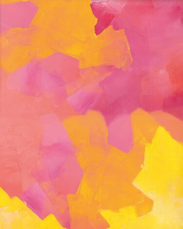 Pintura intitulada "Abstract summer day" por Olha Gitman, Obras de arte originais, Óleo