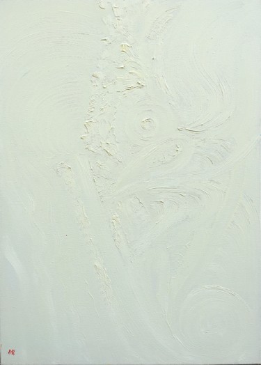 Peinture intitulée "White Kiss" par Olha Kizub, Œuvre d'art originale, Huile