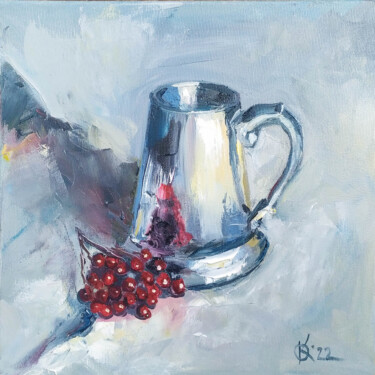 Painting titled "A still life with a…" by Olha Komisaryk (OK), Original Artwork, Oil