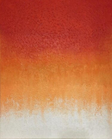 Картина под названием "Красная заря" - Olha Shapovalova, Подлинное произведение искусства, Акрил Установлен на Деревянная ра…