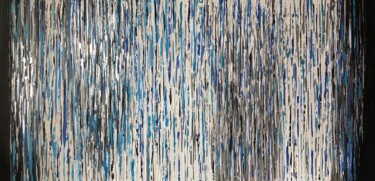 Peinture intitulée "Silver stripe" par Olha Shapovalova, Œuvre d'art originale, Acrylique Monté sur Châssis en bois