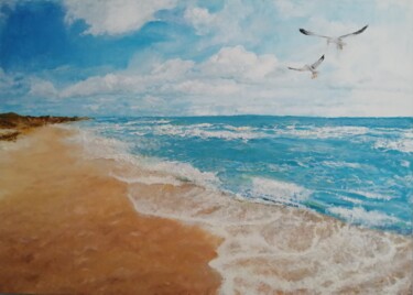 Painting titled "Sea. My dream" by Olha Voron, Original Artwork, Oil