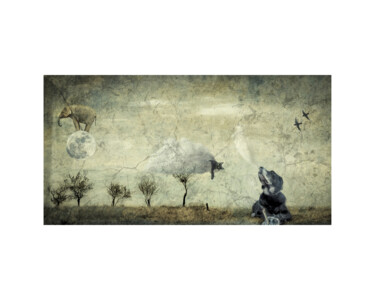 Цифровое искусство под названием "Ulk, the smoking dog" - Oli Romanelli (Olir), Подлинное произведение искусства, Фотомонтаж