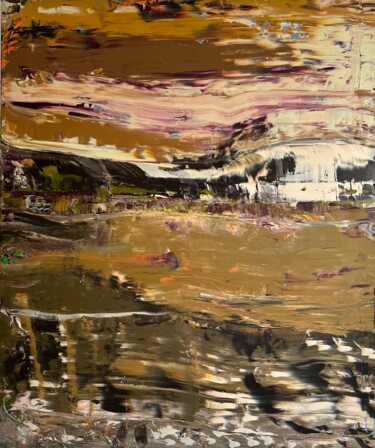 Pintura intitulada "Landscape imprints…" por Olia Blagov, Obras de arte originais, Acrílico