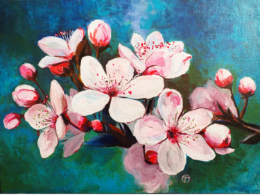 Peinture intitulée "Bloom" par Olia Tomkova, Œuvre d'art originale, Acrylique