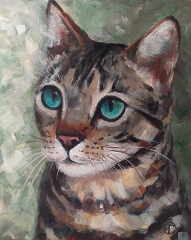 Painting titled "Bengal" by Olia Tomkova, Original Artwork, Acrylic