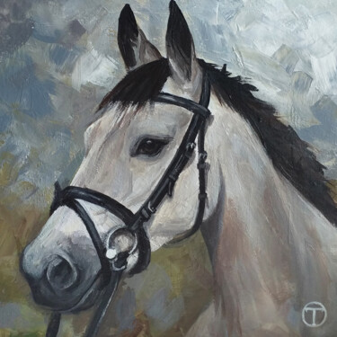 Painting titled "Horse 8" by Olia Tomkova, Original Artwork, Acrylic