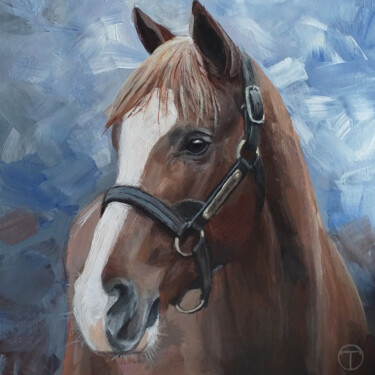 Pintura titulada "Horse 10" por Olia Tomkova, Obra de arte original, Acrílico