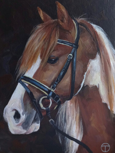 Painting titled "Horse 16" by Olia Tomkova, Original Artwork, Acrylic