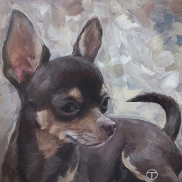 Ζωγραφική με τίτλο "Chihuahua 2" από Olia Tomkova, Αυθεντικά έργα τέχνης, Ακρυλικό