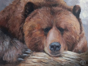 "Grizzly bear 9" başlıklı Tablo Olia Tomkova tarafından, Orijinal sanat, Akrilik