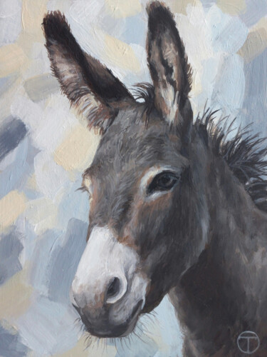 Peinture intitulée "Donkey" par Olia Tomkova, Œuvre d'art originale, Acrylique