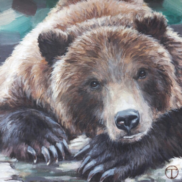 "Grizzly bear 10" başlıklı Tablo Olia Tomkova tarafından, Orijinal sanat, Akrilik