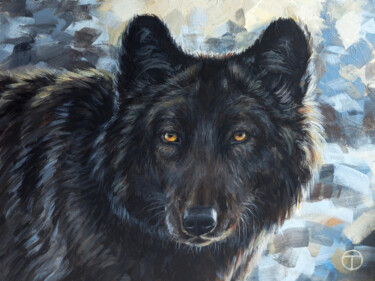 Peinture intitulée "Wolf 5" par Olia Tomkova, Œuvre d'art originale, Acrylique