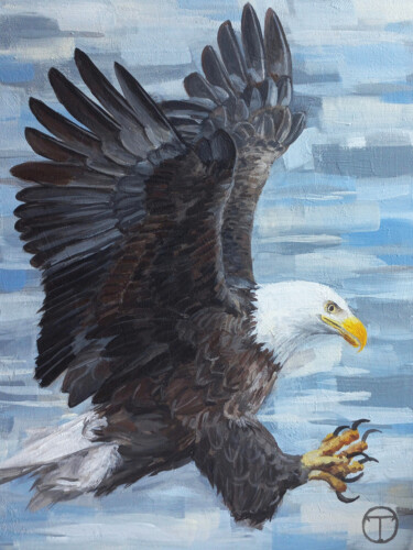 Peinture intitulée "Eagle" par Olia Tomkova, Œuvre d'art originale, Acrylique