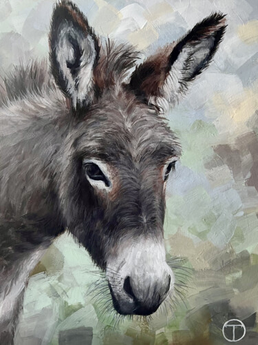 Painting titled "Donkey 2" by Olia Tomkova, Original Artwork, Acrylic