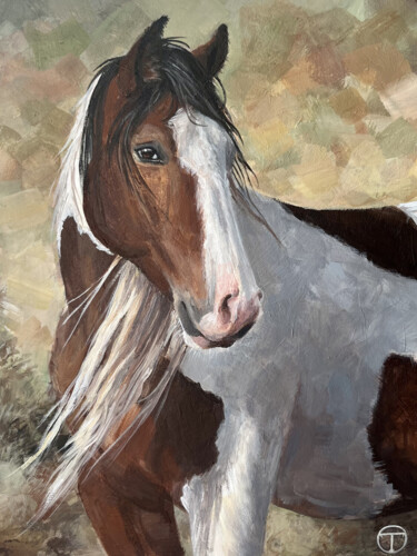 Pittura intitolato "Horse 18" da Olia Tomkova, Opera d'arte originale, Acrilico