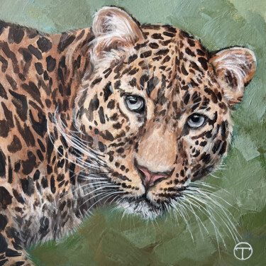 Painting titled "Leopard 2" by Olia Tomkova, Original Artwork, Acrylic