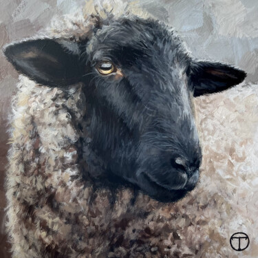 Malerei mit dem Titel "Sheep 3" von Olia Tomkova, Original-Kunstwerk, Acryl