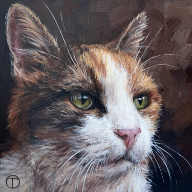 Картина под названием "Cat #26" - Olia Tomkova, Подлинное произведение искусства, Акрил