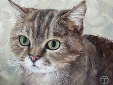 Peinture intitulée "Cat 28" par Olia Tomkova, Œuvre d'art originale, Acrylique