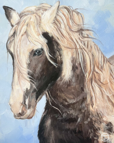 Картина под названием "Horse 20" - Olia Tomkova, Подлинное произведение искусства, Акрил