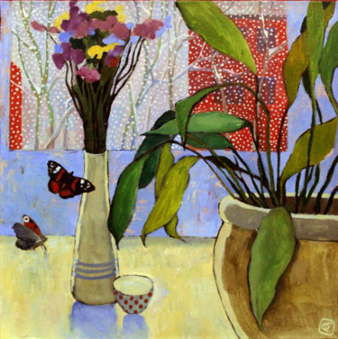 Schilderij getiteld "January" door Olga Sushkova, Origineel Kunstwerk, Olie